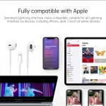 ML715 1.2m 8 Pin Port Wire Control Bluetooth Earphone, Support Music, Calls, Volume Control - Image 7