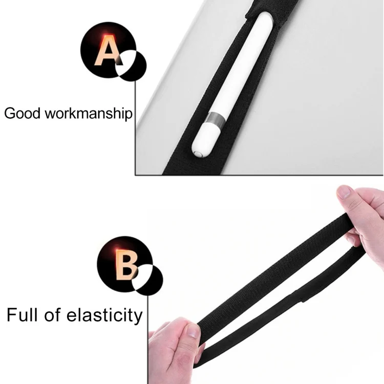 IP8F3250B_2.webp For Apple Pencil / iPad 9.7 inch General High Elastic Band Apple Pencil Band Protective Bag - Image 4