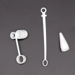 3 in 1 Silicone Protective Cover+Touch Cap Pen+Nip Pen Case For Apple Pencil, Grey, White - Image 6