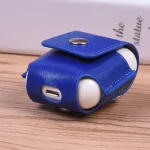 Creative Wireless Bluetooth Earphone PU Leather Protective Bag Anti-lost Storage Bag with Hook for Apple AirPods 1/2 (Earphone is not Included) - Image 4
