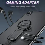 LXS08 8 Pin to 8 Pin + 3.5mm Audio Plug Ring Holder Fast Charging Adapter, 8 Pin + 3.5mm - Image 4