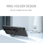 LXS08 8 Pin to 8 Pin + 3.5mm Audio Plug Ring Holder Fast Charging Adapter, 8 Pin + 3.5mm - Image 7