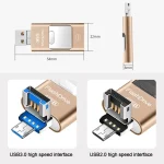 8GB USB 3.0 + 8 Pin + Mirco USB Android iPhone Computer Dual-use Metal Flash Drive, 8GB USB 3.0 - Image 4