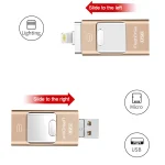 128GB USB 3.0 + 8 Pin + Mirco USB Android iPhone Computer Dual-use Metal Flash Drive, 128GB USB 3.0 - Image 3