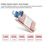 128GB USB 3.0 + 8 Pin + Mirco USB Android iPhone Computer Dual-use Metal Flash Drive, 128GB USB 3.0 - Image 9