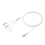 Multi-function 3 In 1 8 Pin Magnetic Charging Cable for iPhone / Apple Watch, Length : 1m - Image 3
