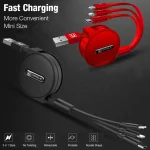 CAFELE 3 In 1 8 Pin + Micro USB + Type-C / USB-C Charging Data Cable, Length: 1.2m - Image 14