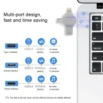 4 in 1 8GB USB 3.0 + 8 Pin + Mirco USB + USB-C / Type-C Dual-use Flash Drive with OTG Function - Image 7