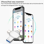 4 in 1 16GB USB 3.0 + 8 Pin + Mirco USB + USB-C / Type-C Dual-use Flash Drive with OTG Function - Image 5