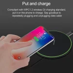KD-1 Ultra-thin 10W Fast Charging Wireless Charger for Android Phones & iPhone, Fast Charging, Black, Fast Charging, White - Image 9