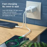 WK WP-U56 2A Dual USB Fast Charging Travel Charger Power Adapter, US Plug, US Plug - Image 6