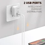 LDNIO A201 2.4A Dual USB Charging Head Travel Direct Charge Mobile Phone Adapter Charger With Micro USB Data Cable, Micro USB - Image 3