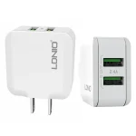 LDNIO A2201 2.4A Dual USB Charging Head Travel Direct Charge Mobile Phone Adapter Charger With 8 Pin Data Cable, 8 Pin