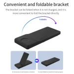 H6 3 in 1 Portable Folding Wireless Charger for iPhone + iWatch + AirPods - Image 12