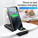 H6 3 in 1 Portable Folding Wireless Charger for iPhone + iWatch + AirPods - Image 4