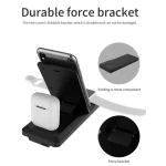 H6 3 in 1 Portable Folding Wireless Charger for iPhone + iWatch + AirPods - Image 10