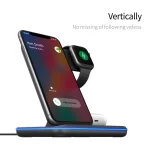 Z5A QI Vertical Magnetic Wireless Charger for Mobile Phones & Apple Watches & AirPods / Samsung Galaxy Buds / Huawei Free Buds, with Touch Ring Light, Z5A - Image 6