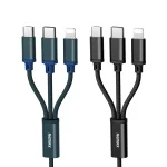 REMAX RC-131TH 1m 2.8A 3 in 1 USB to 8 Pin & USB-C / Type-C & Micro USB Charging Cable - Image 2