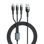 REMAX RC-070TH 1.2m 2A 3 in 1 USB to 8 Pin & USB-C / Type-C & Micro USB Charging Cable