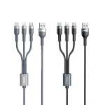 REMAX RC-070TH 1.2m 2A 3 in 1 USB to 8 Pin & USB-C / Type-C & Micro USB Charging Cable - Image 2