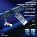 REMAX RC-024i Sury Leyo Series 1.2m 2.4A USB to 8 Pin Data Cable for iPhone, iPad - Image 3