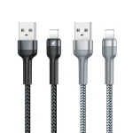 REMAX RC-124i 1m 2.4A USB to 8 Pin Aluminum Alloy Braid Fast Charging Data Cable for iPhone, iPad, 8 Pin - Image 2