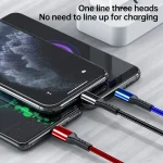 awei CL-971 3 in 1 1.2m 2.4A USB to 8 Pin + Micro USB + USB-C / Type-C Multi Charging Cable - Image 6