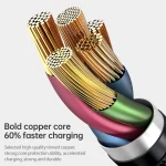 awei CL-971 3 in 1 1.2m 2.4A USB to 8 Pin + Micro USB + USB-C / Type-C Multi Charging Cable - Image 8