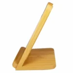 Vertical Bamboo Wireless Charger for QI Phone - Image 3