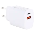 T085 20W USB + Type-C Fast Charging Travel Power Adapter, EU Plug, IP8G0711EU, IP8G0711US
