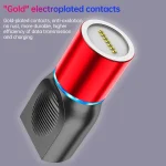 4 in 1 3A 8 Pin & USB-C / Type-C & Micro USB Zinc Alloy Magnetic Charging Head + USB-C / Type-C Magnetic Charging Adapter Set, USB-C / Type-C - Image 10