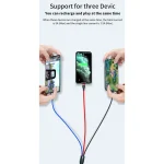 40W 5A USB to Micro USB + USB-C / Type-C + 8 Pin Fast Charging Data Cable, Cable Length: 1.2m - Image 4