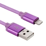 1m Net Style Metal Head 8 Pin to USB Data / Charger Cable - Image 2