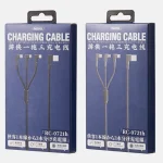 REMAX RC-167th 3 in 1 2.1A USB to 8 Pin + USB-C / Type-C + Micro USB Range Series Elbow Charging Cable, Cable Length: 1m - Image 4