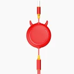 K042 1.2m 3A 3 in 1 USB to 8 Pin + USB-C / Type-C + Micro USB Bull Head Retractable Data Cable - Image 2