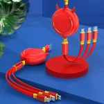 K042 1.2m 3A 3 in 1 USB to 8 Pin + USB-C / Type-C + Micro USB Bull Head Retractable Data Cable - Image 11