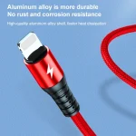 K061 1.2m 5A 3 in 1 USB to 8 Pin + USB-C / Type-C + Micro USB Round Fast Charging Data Cable - Image 12