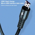 K061 1.2m 5A 3 in 1 USB to 8 Pin + USB-C / Type-C + Micro USB Round Fast Charging Data Cable - Image 9