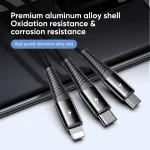 JOYROOM S-1230G4 3A 3 In 1 USB to 8 Pin + Micro USB + Type-C / USB-C Fast Charging Data Cable Length: 1.2m - Image 4