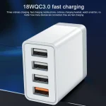 WK WP-U125 Youpin Series 18W QC3.0 4 USB Ports Fast Travel Charger, CN Plug / US Plug, CN Plug / US Plug - Image 5