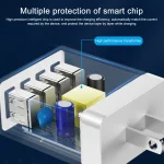 WK WP-U125 Youpin Series 18W QC3.0 4 USB Ports Fast Travel Charger, CN Plug / US Plug, CN Plug / US Plug - Image 6