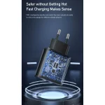 awei PD7 20W QC + PD Fast Charging Travel Charger Power Adapter, EU Plug, EU Plug - Image 4