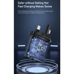 awei PD8 20W QC + PD Fast Charging Travel Charger Power Adapter, UK Plug, UK Plug - Image 4