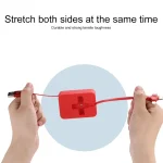 019-1 3 in 1 USB to 8 Pin + Micro USB + USB-C / Type-C Macaron Telescopic Data Cable with Storage Slot & Bracket, Cable Length: 1m, with Storage Slot & Bracket - Image 2