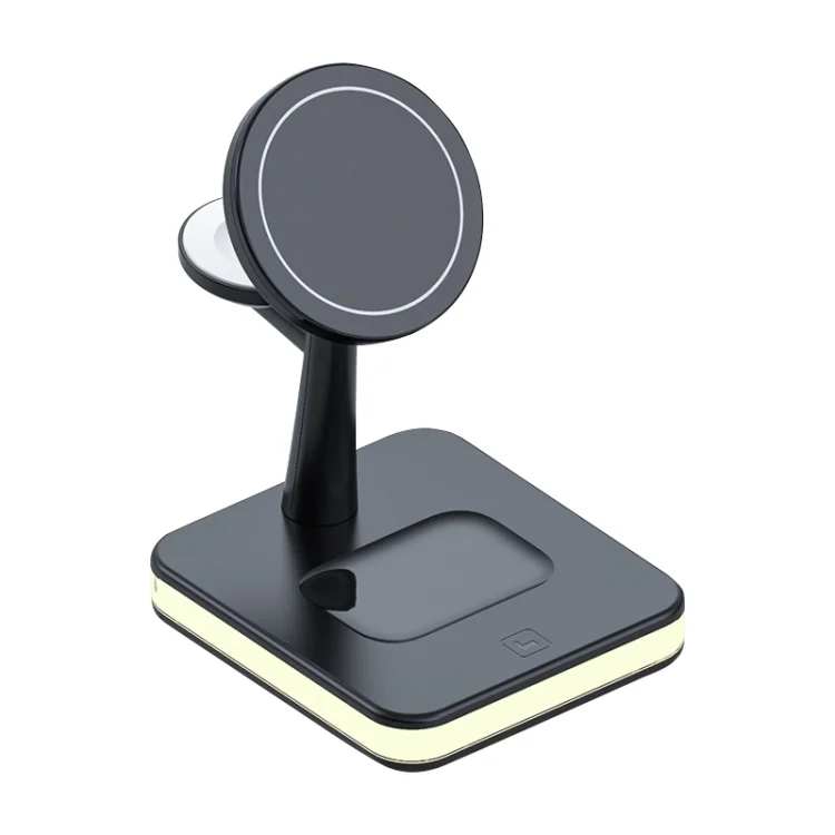 991 3 in 1 15W Electromagnetic Induction Wireless Fast Charging with 360 Degree Rotating Holder, 991