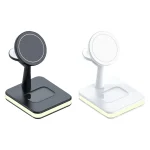991 3 in 1 15W Electromagnetic Induction Wireless Fast Charging with 360 Degree Rotating Holder, 991 - Image 2