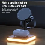 991 3 in 1 15W Electromagnetic Induction Wireless Fast Charging with 360 Degree Rotating Holder, 991 - Image 5