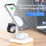 991 3 in 1 15W Electromagnetic Induction Wireless Fast Charging with 360 Degree Rotating Holder, 991 - Image 6