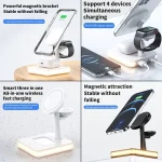 991 3 in 1 15W Electromagnetic Induction Wireless Fast Charging with 360 Degree Rotating Holder, 991 - Image 7