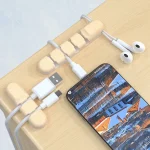 HG2715 3 PCS 7 Holes Desktop Charging Data Cable Organizer Winder - Image 7
